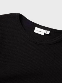 NAME IT Langærmet Uld Bluse Wax Black